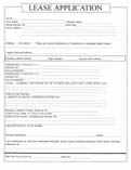 Lease Application